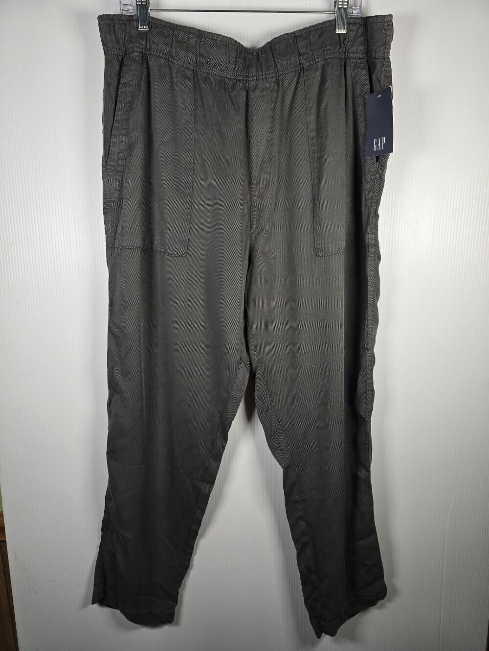 NWT Gap Women's High Rise Tencel Pull On Pants Comfortable Elastic Waist Size XL